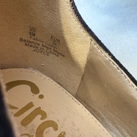 Black faux suede strappy Block heels by Sam Edelman for Circus, size 9 - Picture 7 of 8